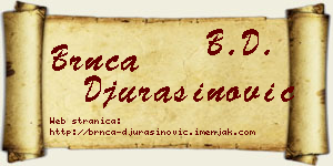 Brnča Đurašinović vizit kartica